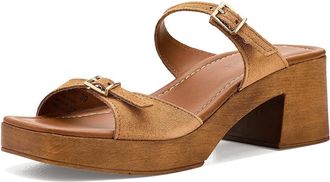 Free People Beck Buckle Clogs Womens Sandals Cognac Suede : EU 41 (US Womens 11) M, Leather