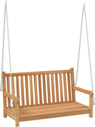 vidaXL Swing Bench Solid Teak Wood 114x60x64 cm vidaXL