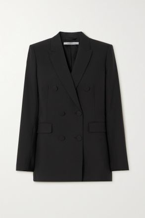 Another Tomorrow Blazer Doppiopetto In Lana Merino - Nero