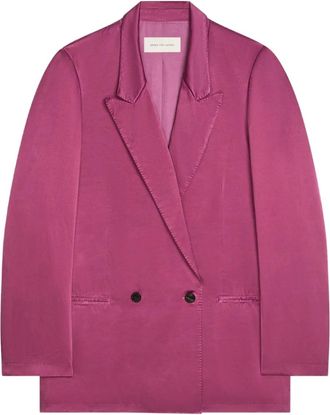 Dries Van Noten Satijnen blazer - Paars