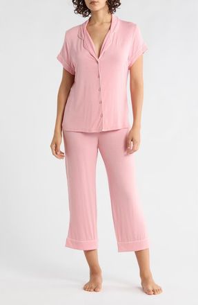 Nordstrom Rack Tranquility Cropped Pajamas in Pink Beauty Heart at Nordstrom Rack, Size X-Small