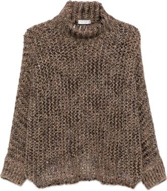 PANICALE Sequin-embellished Roll-neck Sweater