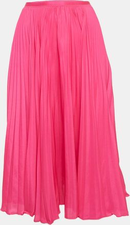Ralph Lauren Polo Ralph Lauren Pink Plisse Crepe Midi Skirt