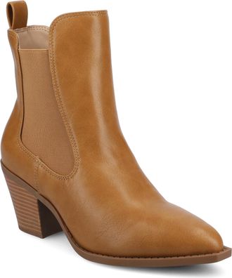Journee Collection Womens Rosemary Western Chelsea Booties