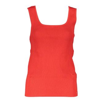 Tommy Hilfiger Tops, Dames, Rood, S, Rode Top met Brede Bandjes