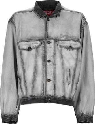 Diesel Jassen, Heren, Grijs, L, Katoen, D-Denver FSI Jas