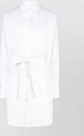 Sportmax cotton shirtdress belted waist
