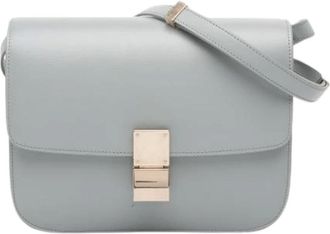 Celine Pre-owned Cross Body Bags, female, Gray, Size: ONE SIZE Pre-owned Leather Crossbody Bag