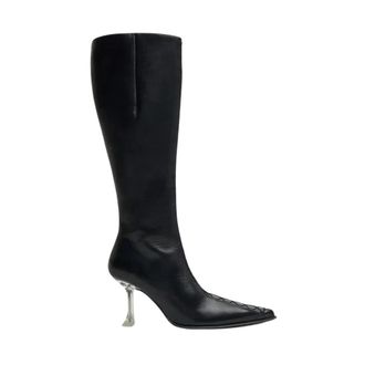 Miista Aline hoge laars - Dames - Schoenen - Zwart - Maat: 36 EU Leer