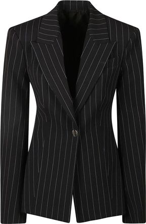 The Attico Elegante Blazer voor een Stijlvolle Look - Dames - Blazers - Blauw - 2XS - Polyester - Jassen