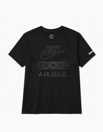 Nike Mens Nike Mens Air Max Tonal Sports Casual T Shirt in Black - Size: 38