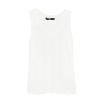 Max Mara Sleeveless Tops, female, White, Size: XS Top smanicato Cose