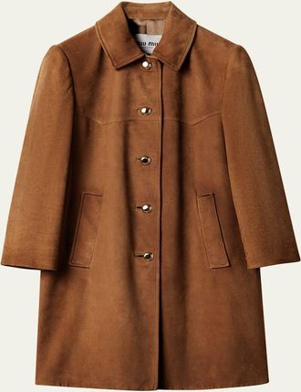 Miu Miu Suede Western Coat