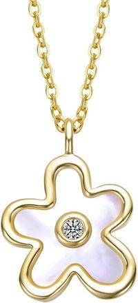 Rachel Glauber 14K Plated Cz Star Necklace