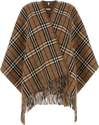 Burberry Brown Wool Cape