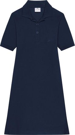 Courrèges Blue Navy Short-Sleeve Mini Dress