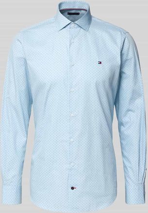 Tommy Hilfiger Tailored Slim Fit Businesshemd aus reiner Baumwoll-Popeline in Bleu, Gr&ouml;&szlig;e 38