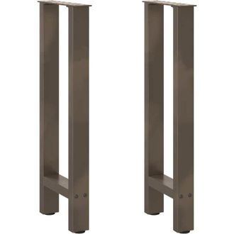 vidaXL Patas Para Consola De Acero Natural (2 Unidades, 38 X 72-73 Cm) Vidaxl
