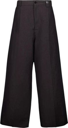 Balenciaga Cotton Large-Fit Trousers - male - Balenciaga - Wide Trousers - Black - M - Trousers