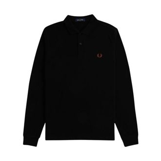 Fred Perry Hombre, Camisetas, Negro, Talla: M