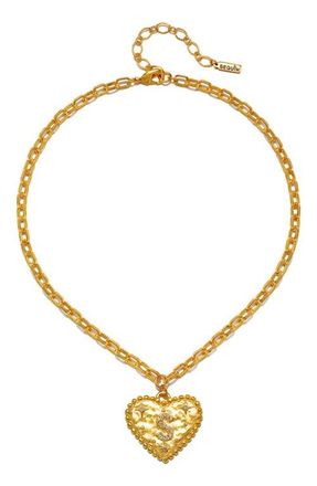 Sequin The Celeste Initial Pendant Necklace in Gold - S at Nordstrom