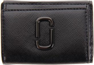 Marc Jacobs Mini Trifold Portemonnee - Dames - Portefeuilles - Zwart - ONE Size - Leer - Accessoires