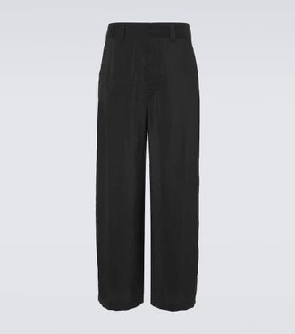 Christophe Lemaire Silk-blend straight pants