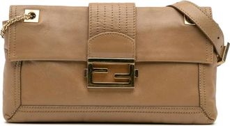 Fendi Pre-owned Cross Body Bags, female, Brown, Size: ONE SIZE Pre-owned Leather Handbag