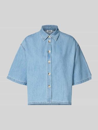 s.Oliver Red Label Relaxed Fit Jeansbluse aus reiner Baumwolle in Hellblau, Gr&ouml;&szlig;e 34