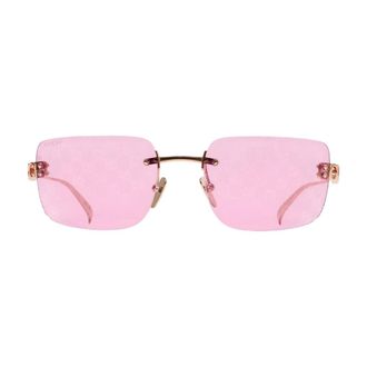 Gucci Sunglasses, female, Yellow, Size: 61 MM Gg2038S Frameless Square Sunglasses