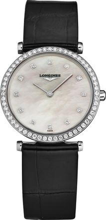 Longines La Grande Classique Quartz Diamond White Mother of Pearl Dial Ladies Watch L4.513.0.87.2