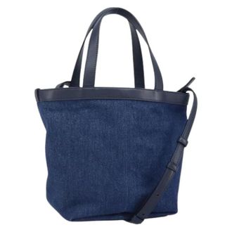 Bottega Veneta Pre-owned Tote Bags, female, Blue, Size: ONE SIZE Pre-owned Vintage Hand Bag