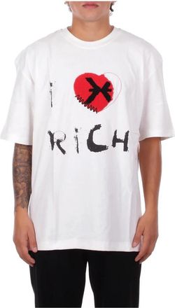 John Richmond Logo Front T-shirt - Heren - T-shirts - Beige - M - Katoen - Tops