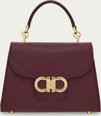 Ferragamo Donna Top handle Double Gancini (XS) Viola