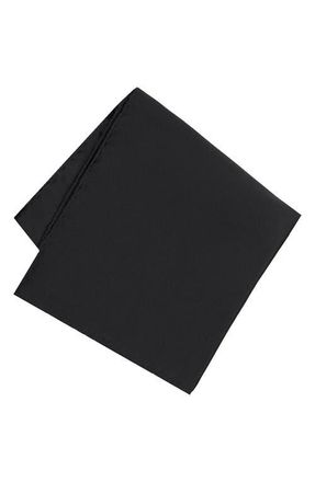Brooklyn Brigade Mens Solid Satin Pocket Square in Black at Nordstrom