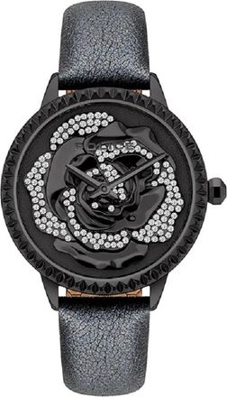 Police Zwarte leren dameshorloge Mopion - Dames - Horloges - Zwart - ONE Size - Accessoires
