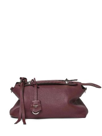 Fendi Leren shopper met sleutelhanger - Rood