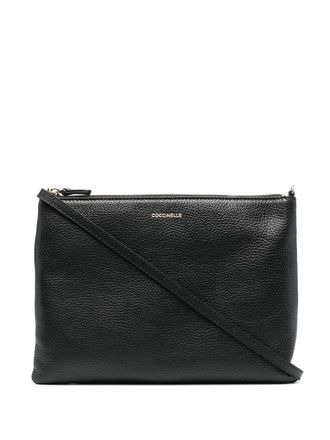 Coccinelle pebble-texture leather crossbody bag - women - Calf Leather - OS - Black