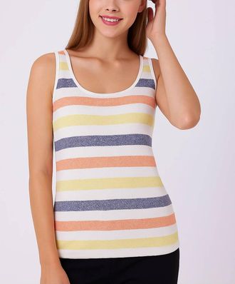 French Kyss Stripe Tank Top In Ivory/multi