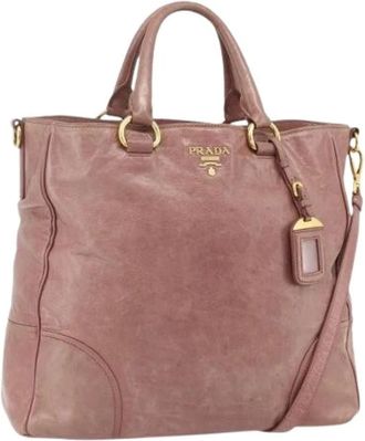 Prada Pre-owned Tote Bags, female, Pink, Size: ONE SIZE Pre-owned Vintage Tote Bag