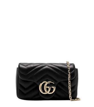 Gucci Black GG Marmont Mini Shoulder Bag