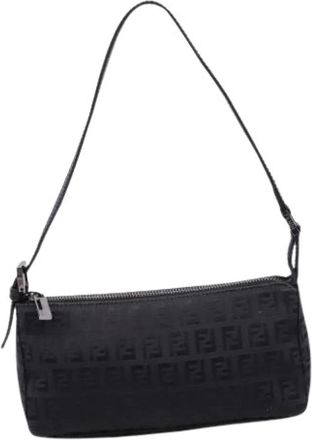 Fendi Pre-owned Mini Zucchino Pochette Schoudertas - Dames - Vintage Schoudertas - Zwart - ONE Size - Vintage