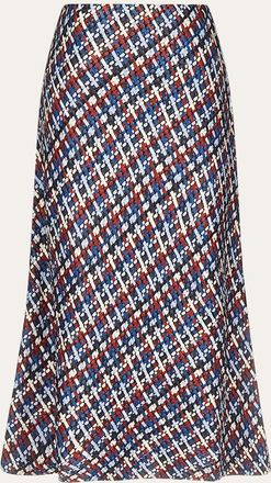 TWP Woven Leather A-Line Skirt