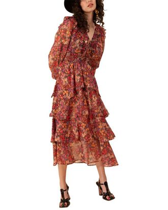 Hale Bob Lurex Jacquard Gown