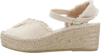 Toni Pons Isaura Espadrille Sleehak - Dames - Schoenen - Beige - Maat: 39 EU Katoen