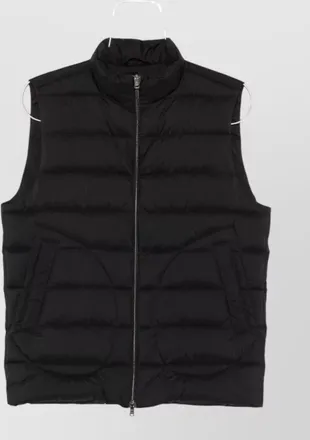 Herno silk down quilted sleeveless padded coat