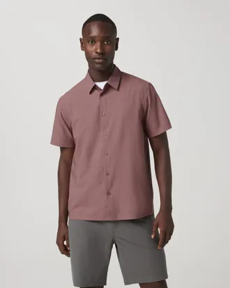 Vuori Clothing Short Sleeve Manhattan Button Down | Adobe | Medium