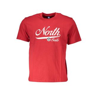 North Sails Mens Script Logo Short Sleeve Tee - Poppy Cotton - Size X-Large