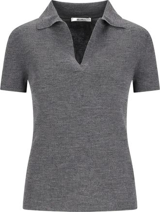 Max Mara V-neck top - Grey