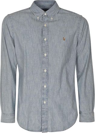 Ralph Lauren Chambray Denim Sport Shirt - Heren - Casual Overhemden - Blauw - 2XL - Denim - Overhemden